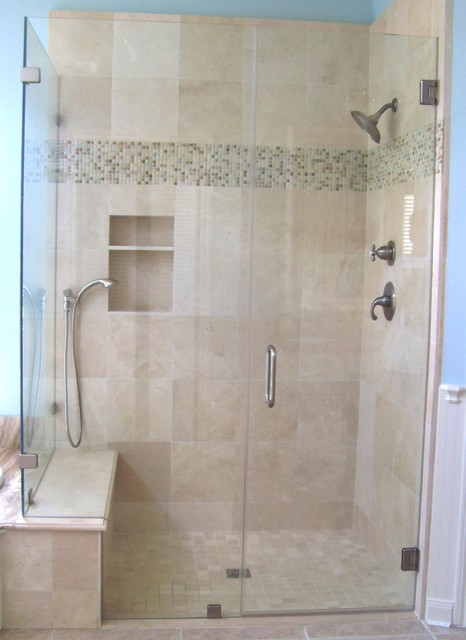 Frameless shower screen. Image source:  Houzz.com